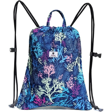 Drawstring Backpack Original Tote Bags for Gym Hiking Travel Beach 2 Sizes 